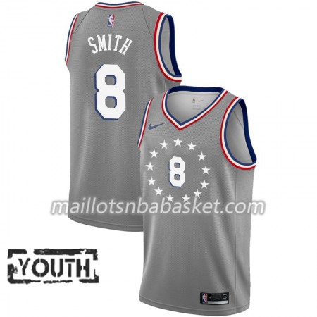 Maillot Enfant Philadelphia 76ers Zhaire Smith 8 2018-19 Nike City Edition Gris Swingman